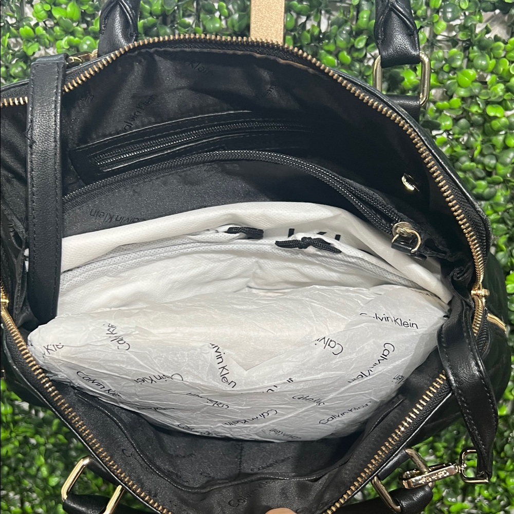 Calvin Klein Sutton Lamb Satchel Bag - Picture 8 of 16